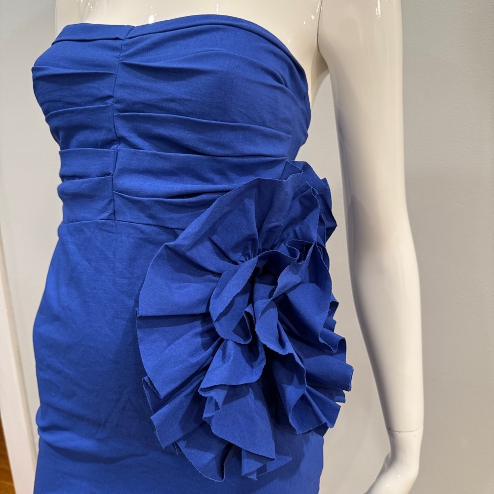 Zara Blue Ruffled Mini Dress Bloggers Fav - Picture 5 of 9